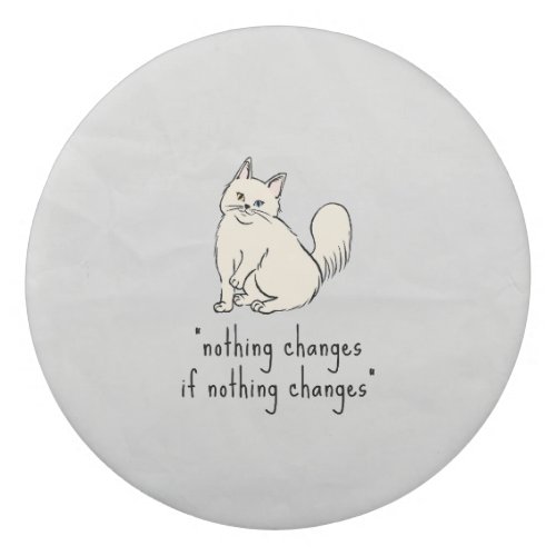 Cute Cat Typography Motivational Sayings Quotes Eraser