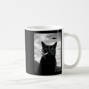 Cute Cat Ufo Meme Selfie Alien Coffee Mug