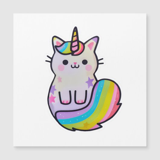 Cute cat unicorn rainbow (Front)