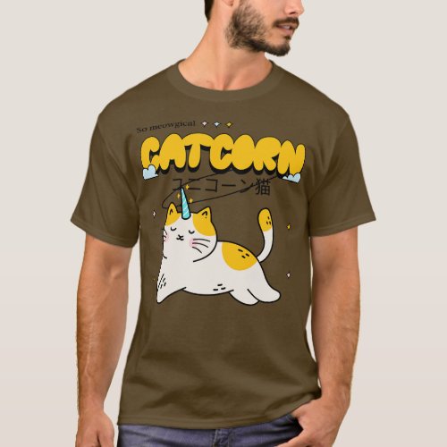 Cute Cat Unicorn T_Shirt