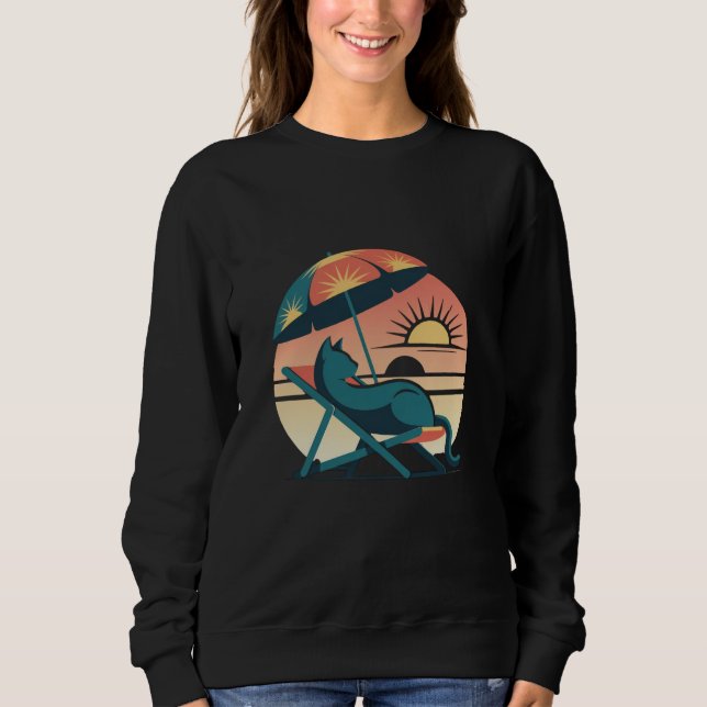 Cute Cat Vacation Vibes  Sweatshirt (Front)