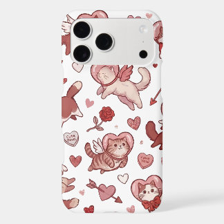 Cute Cat Valentine Pattern – Kawaii Love Cats iPhone 17 Pro Max Case