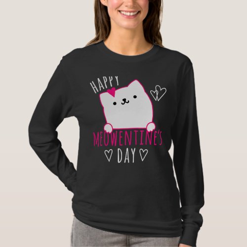 Cute Cat Valentines Day Shirt For Girls Kitty Quot