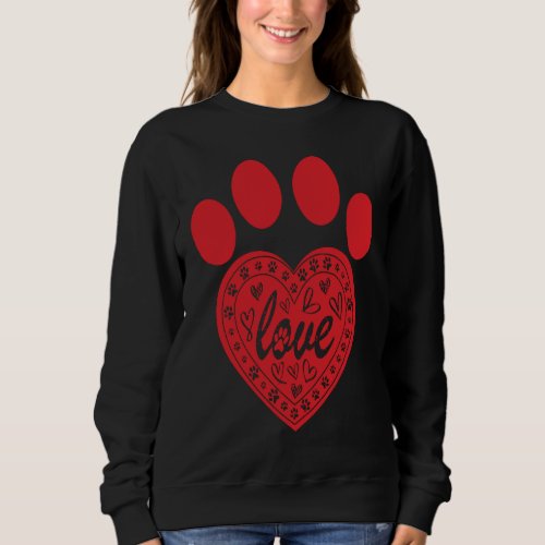 Cute Cat Valentines Heart Graphic Cat Mom Cat Dad  Sweatshirt