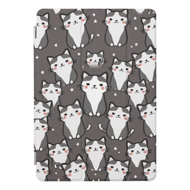 Cute Cat Vibes iPad Pro Cover (Front)