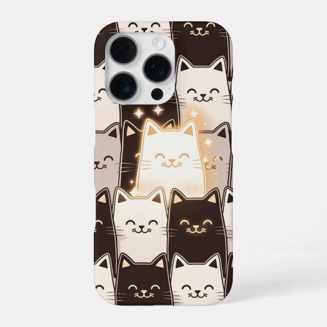 Cute Cat Vibes iPhone Case (Back)