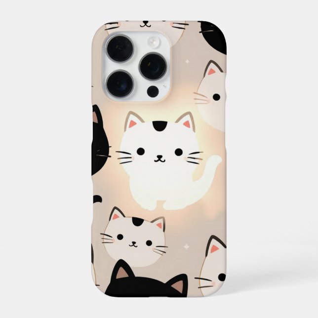 Cute Cat Vibes iPhone Case (Back)