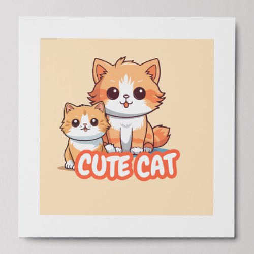 Cute Cat Wall Art | Adorable Feline Home Decor Pri Peel And Stick Photo Tile