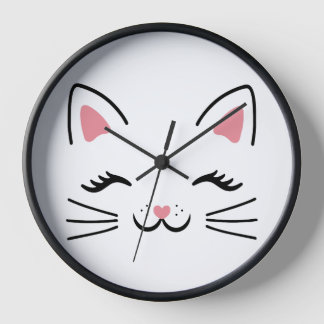 Cute Cat Wall Clock