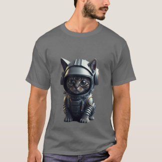 cute cat wearing astronaut uniform T-Shirt