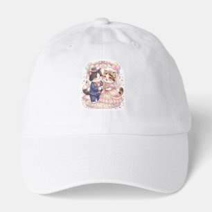 Cute Cat Wedding Just Married Couple Kawaii Bridal Hat