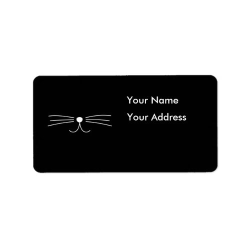 Cute Cat Whiskers Label