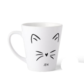 Cute Cat Whiskers Latte Mug