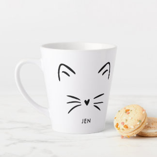 Cute Cat Whiskers Latte Mug