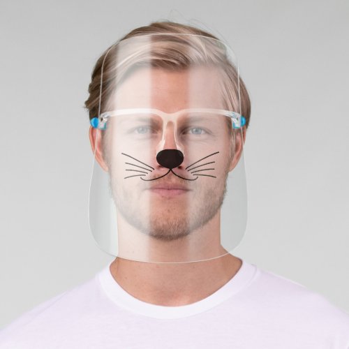 Cute Cat Whiskers Minimalist Face Shield