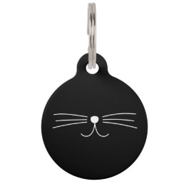 Cute Cat Whiskers Pet ID Tag