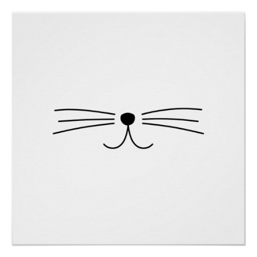 Cute Cat Whiskers Poster