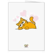 Cute Cat Will You Be My Valentine BIG Greeting Card (Back)