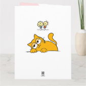Cute Cat Will You Be My Valentine Greeting Card (Back)