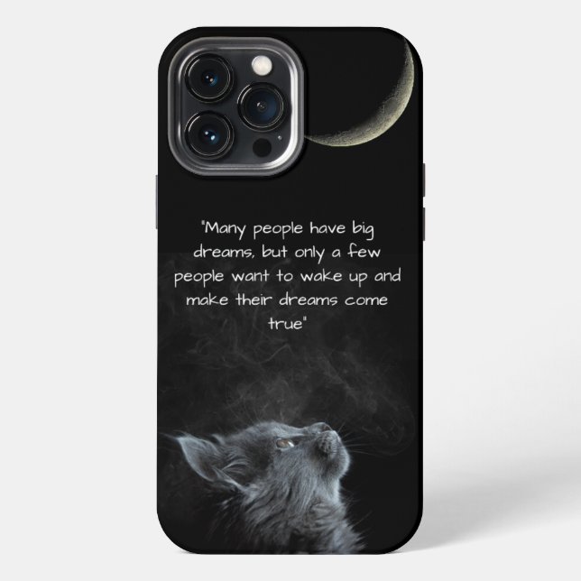 cute cat ,Wisdom crescent Iphone Case (Back)