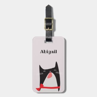 Cute Cat with a Beau Tie Cartoon