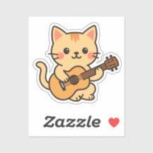 Cute Cat With Acoustic