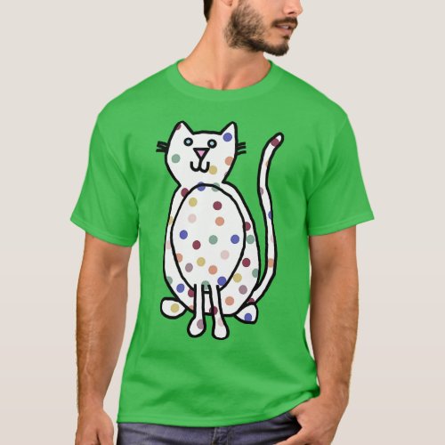 Cute Cat with Balanced Spots T_Shirt