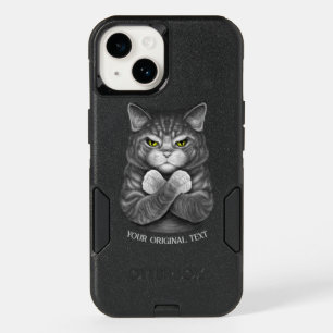 Cute cat with crossed paws   OtterBox iPhone 14 case
