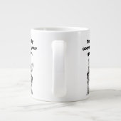 Cute cat with funny quote extra large jumbo mug (Back)