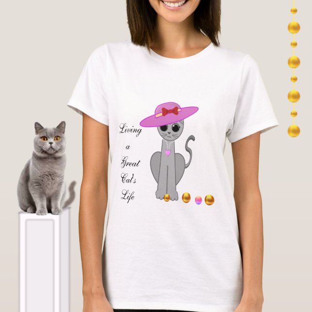 Cute Cat with Hat T-Shirt (Creator Uploaded)