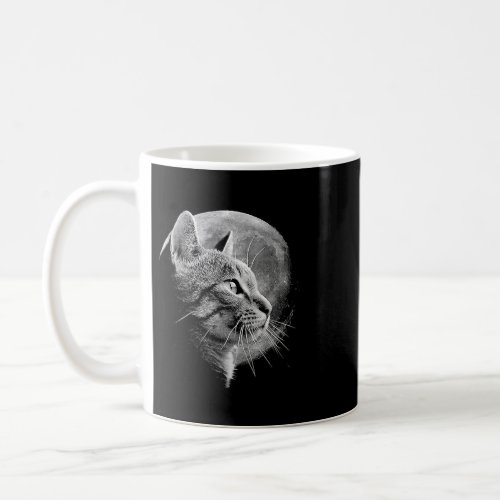 Cute Cat With Moon 2Funny Cat Coffee Mug