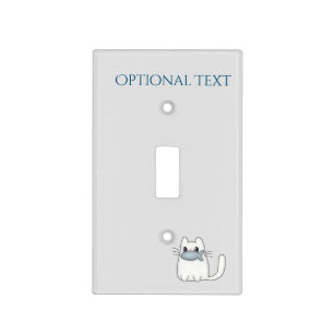 Cute Cat with Prize Fish Light Switch Cover