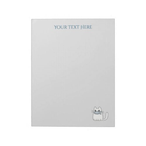 Cute Cat with Prize Fish Notepad