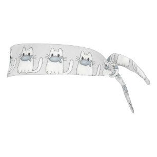 Cute Cat with Prize Fish Tie Headband