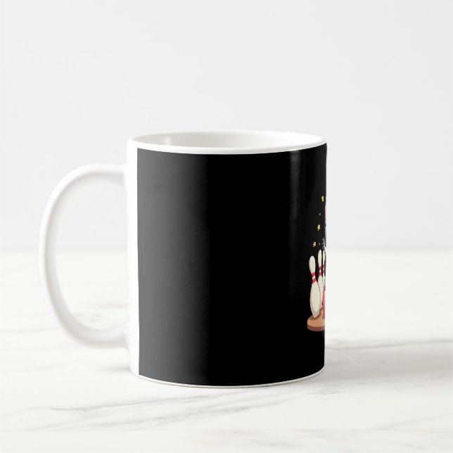 Cute Cat With Sunglasses Cat Playing Bowling For m Coffee Mug (Left)