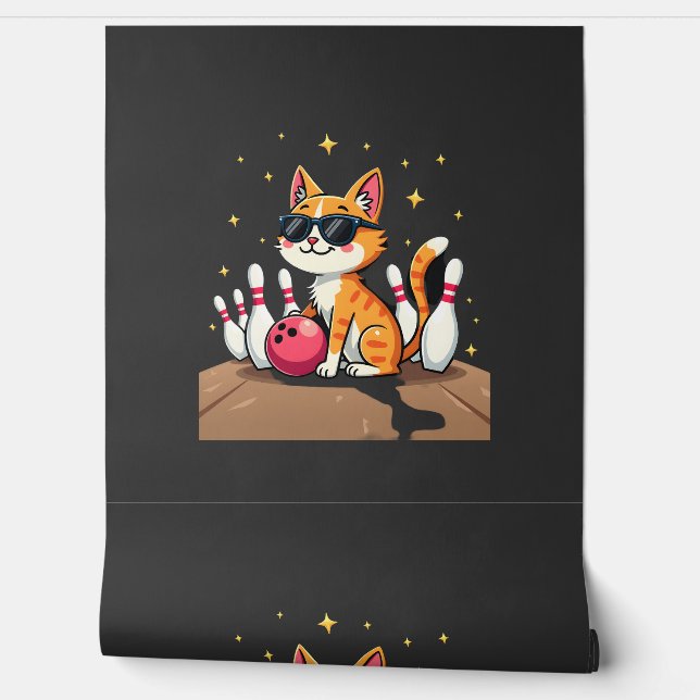 Cute Cat With Sunglasses Cat Playing Bowling For m Wallpaper (Unrolling)
