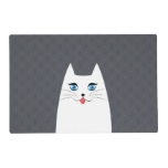 Cute Cat With Tongue Sticking Out Placemat at Zazzle