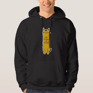 Cute Cat With Whisker Warmth Minimalist Design Hoodie
