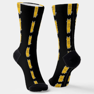 Cute Cat With Whisker Warmth Minimalist Design Socks