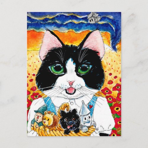 Cute Cat Wizard of Oz postcard