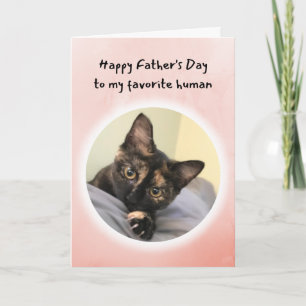 Cute Cat You're My Favorite Human Father's Day Card