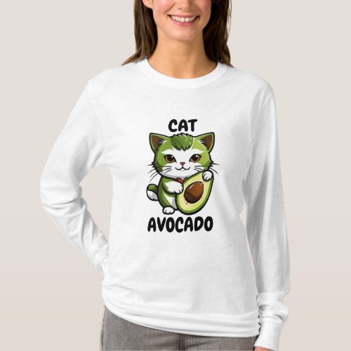 cute cate avocado T_Shirt