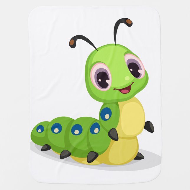 Cute Caterpillar Baby Blanket (Front)