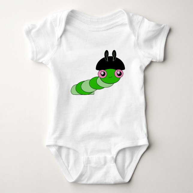 Cute Caterpillar Baby Bodysuit (Front)