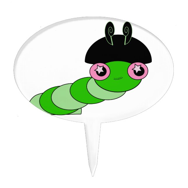 Cute Caterpillar Cake Topper (Front)