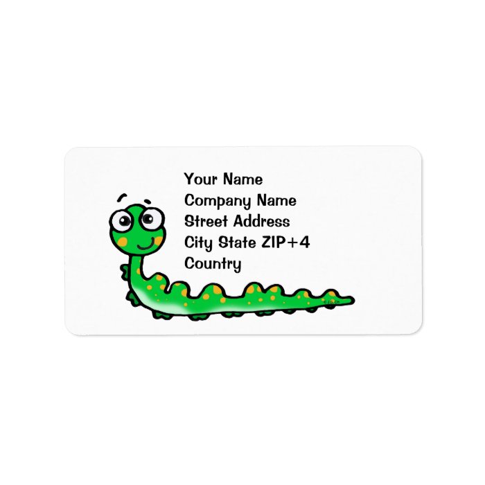 cute caterpillar cartoon custom address labels