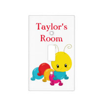 Cute Caterpillar Cartoon Personalized Light Switch Cover
