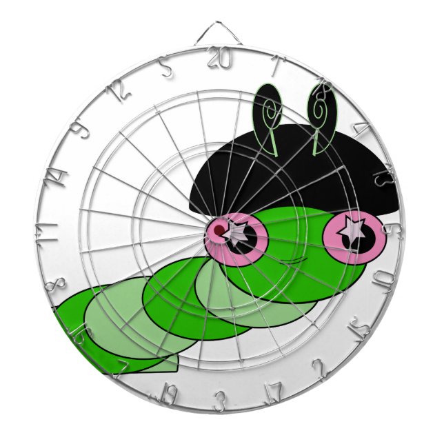 Cute Caterpillar Dartboard With Darts (Front)