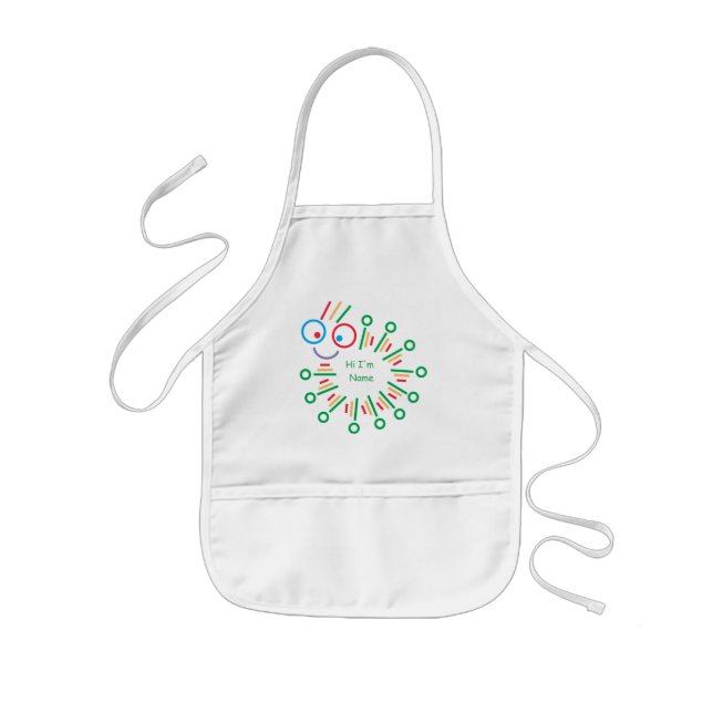 Cute Caterpillar Kids' Apron (Front)