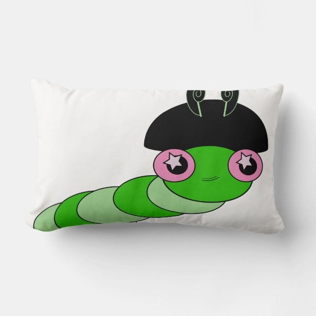 Cute Caterpillar Lumbar Pillow (Front)
